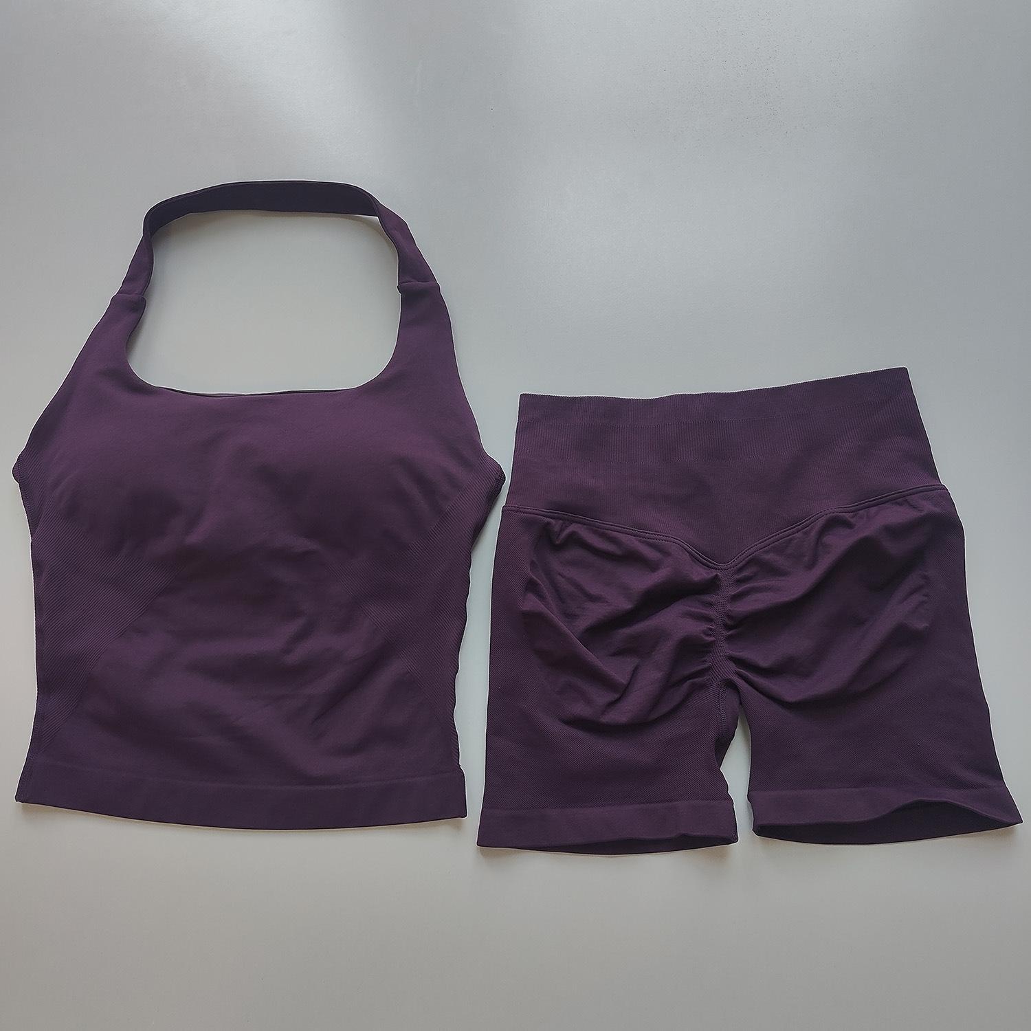 JYL V Waist Sports Set High Elastic Hip Lifting Set S