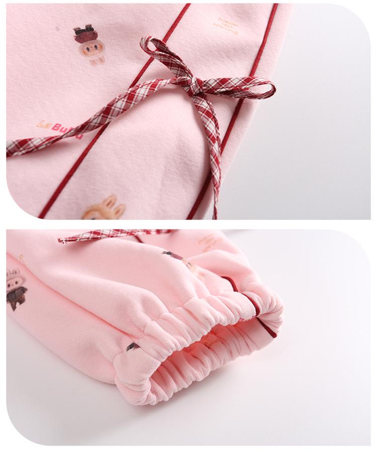 Girls' Spring & Autumn Lace Bow Hooded Set - 2025 Collection