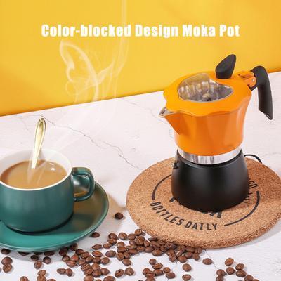150/300 ml Mokkakanne, Espressomaschine, 3 Tassen, 6 Tassen, auslaufsicher, italienische Kaffeemaschine für den Herd, für Zuhause, Küche, Outdoor, Reisen, Restaurant