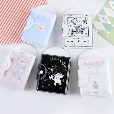 Niedliches Fotoalbum 3 Zoll Fotokartenhalter Idolkarten Sammelalbum 32 Taschen Buchalbum Fotokarten Aufbewahrungsetui