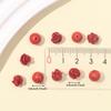 10/20/40pcs Stone Red Decorative Beads, Spacer Beads, Rose Beads, Beads and Bead Accessories DIY Summer Beach Foot Chain Bracelet Earrings