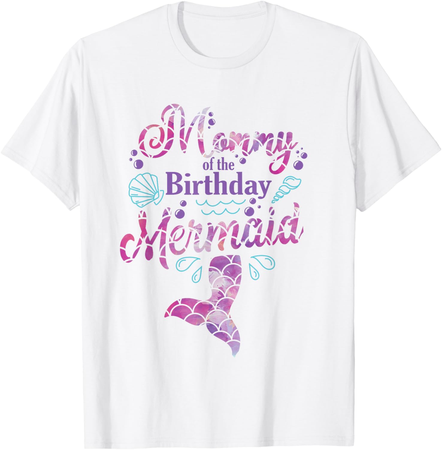 Mommy of The Birthday Mermaid Birthday Party Mermaid Mother T-Shirt S разноцветный