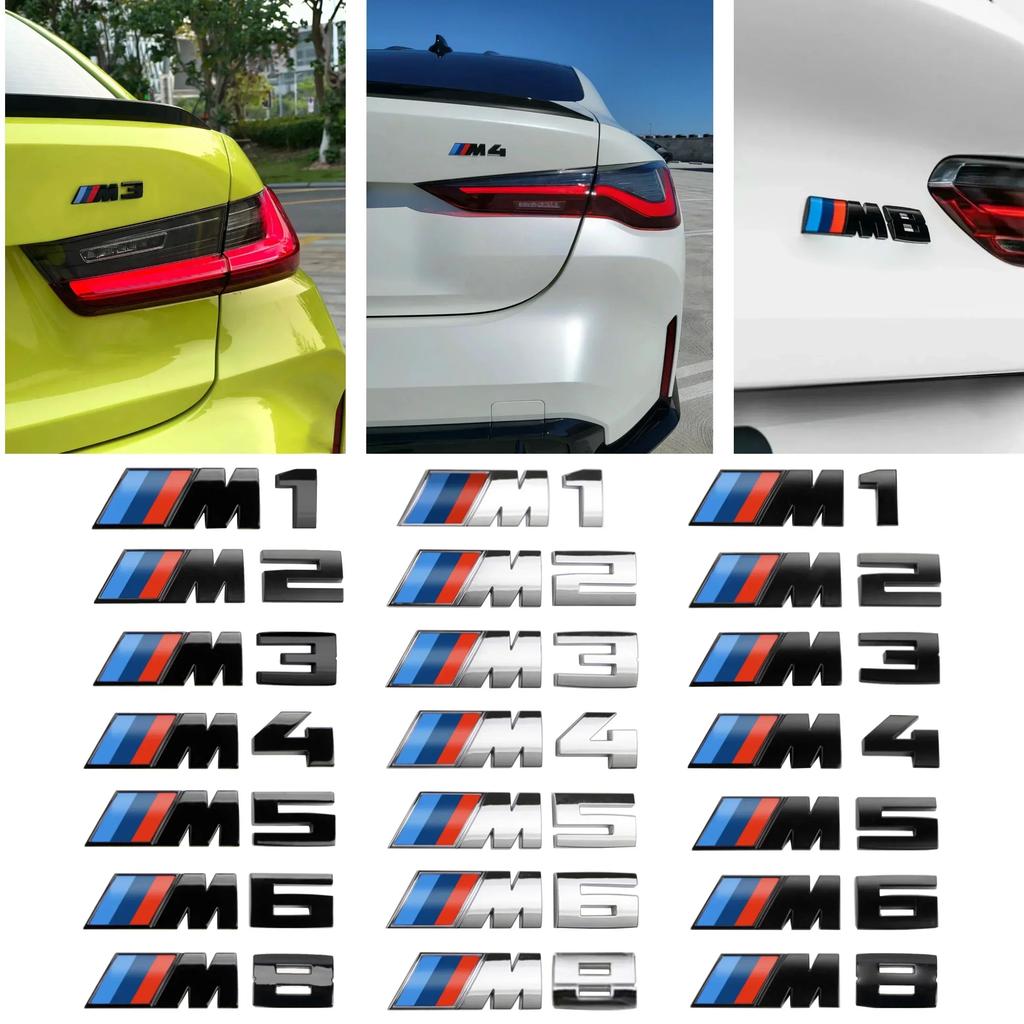 3D ABS Car Trunk Lid Sticker BMW M Emblem for M1 M2 M3 M4 M5 M6 M7 M8 E46 E36 E34 F10 E90 F30 E60 E53 E30 E92 E Series XB5