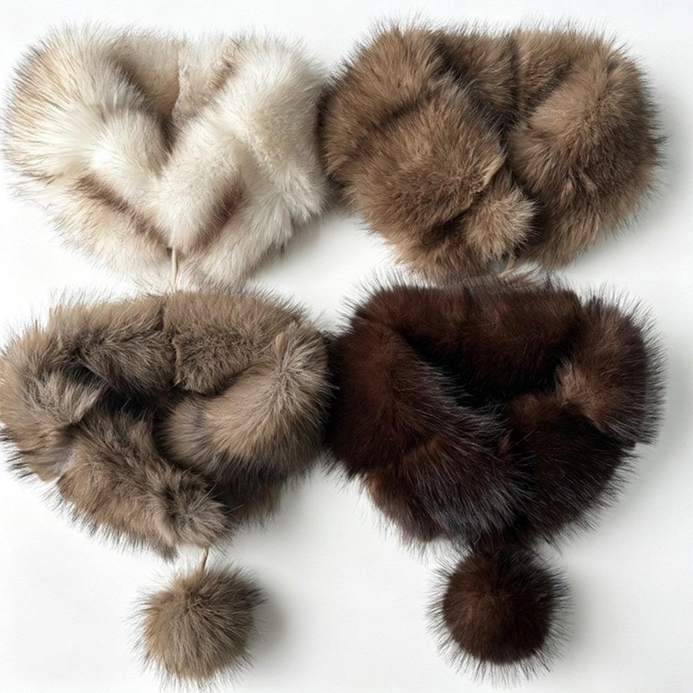 Keep Warm Plush Scarf Coldproof Neck Wrap Soft Neck Warmer  Winter