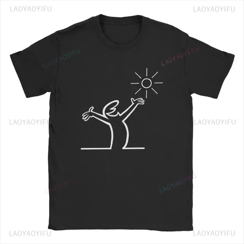 Happy La Linea Summer Casual T-Shirts Men Round Neck Graphic T Shirt Badum Linus Lineman Short Sleeve Tees Fashion Cotton Tops