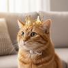 Adjustable Pet Crown Headdress Shining Cat Princess Crown Cute Pet Party Decorations  Pet Show