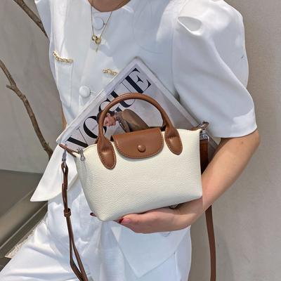 Leather Women's Bags, New Dumpling Bags, High-quality Texture Foreign-style Small Bags, Casual Portable Small Square Bags, Shoulder Bags.