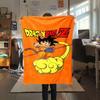 1PC Son Goku  Print Flannel Blanket, High quality All Seasons, Home Decor, Warmth and Comfort, Perfect for Christmas Gifts