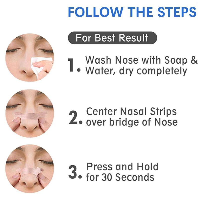 100Pcs Anti Snore Nose Strips Right Way Stop Snoring Easier Better Breathing Good Sleeping Patches