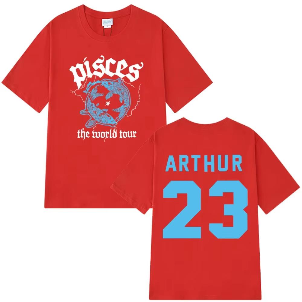 James Arthur 23 The Pisces World Tour Merch Tshirts Men Women Fashion Short Sleeve Hiphop Casual pure Cotton Tshirts