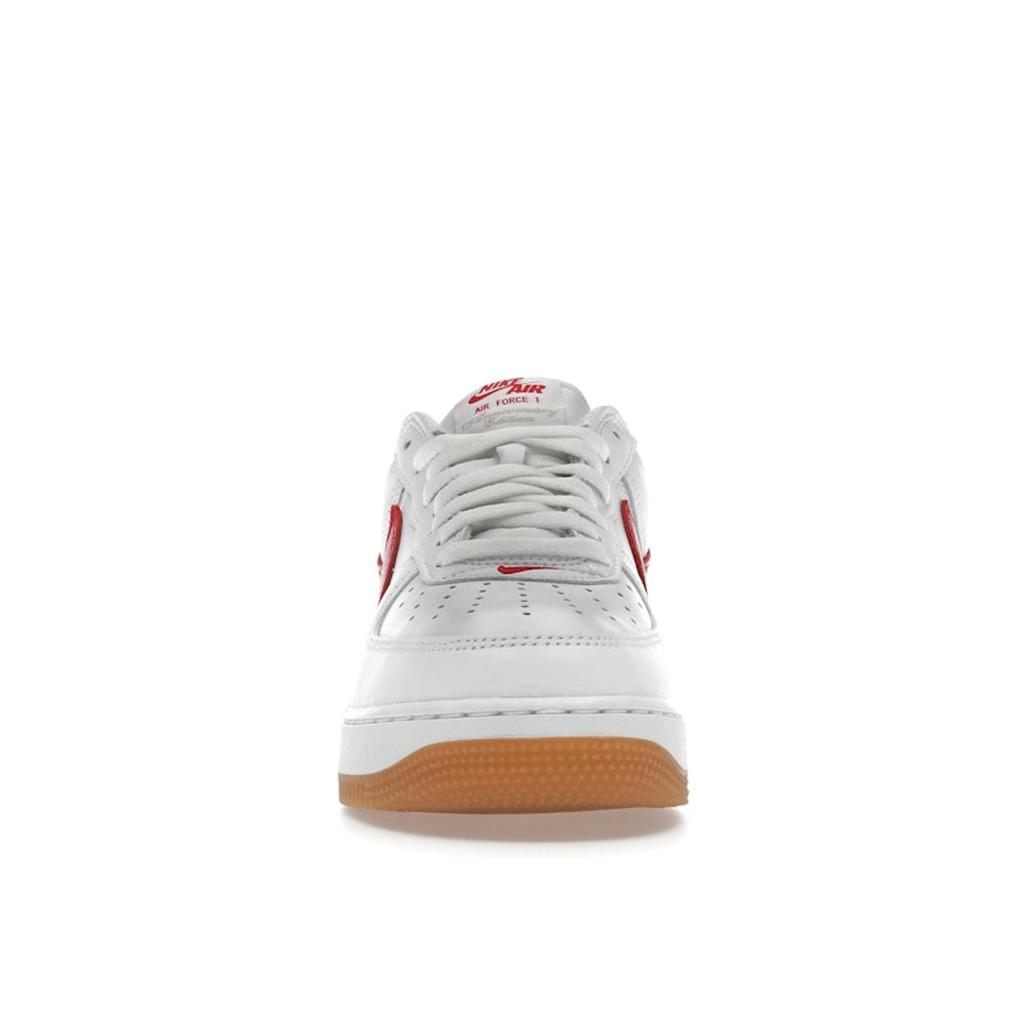 Nike Air Force 1 Low Color of the Month - White University Red Unisex Sneakers Gum-Yellow DJ3911-102