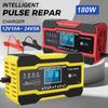 180-W-Akkuladegeräte 5 A 24 V / 10 A 12 V Digitale Autobatterieladegeräte für Blei-Säure-Batterien mit intelligenter Impulsreparatur