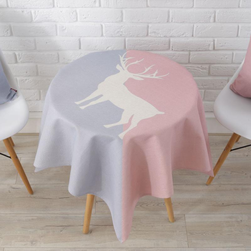 Nordic Deer Printing Decorative Fabric Cover Towel Living Room Balcony Fashion Small Tablecloth Dustproof Square Tablecloth