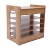 7 Tier Widen Wood Office Paper Organizer, File Organizer Desktop, Desk Tray, Sorter Document Book Magazine Storage Shelf Rack