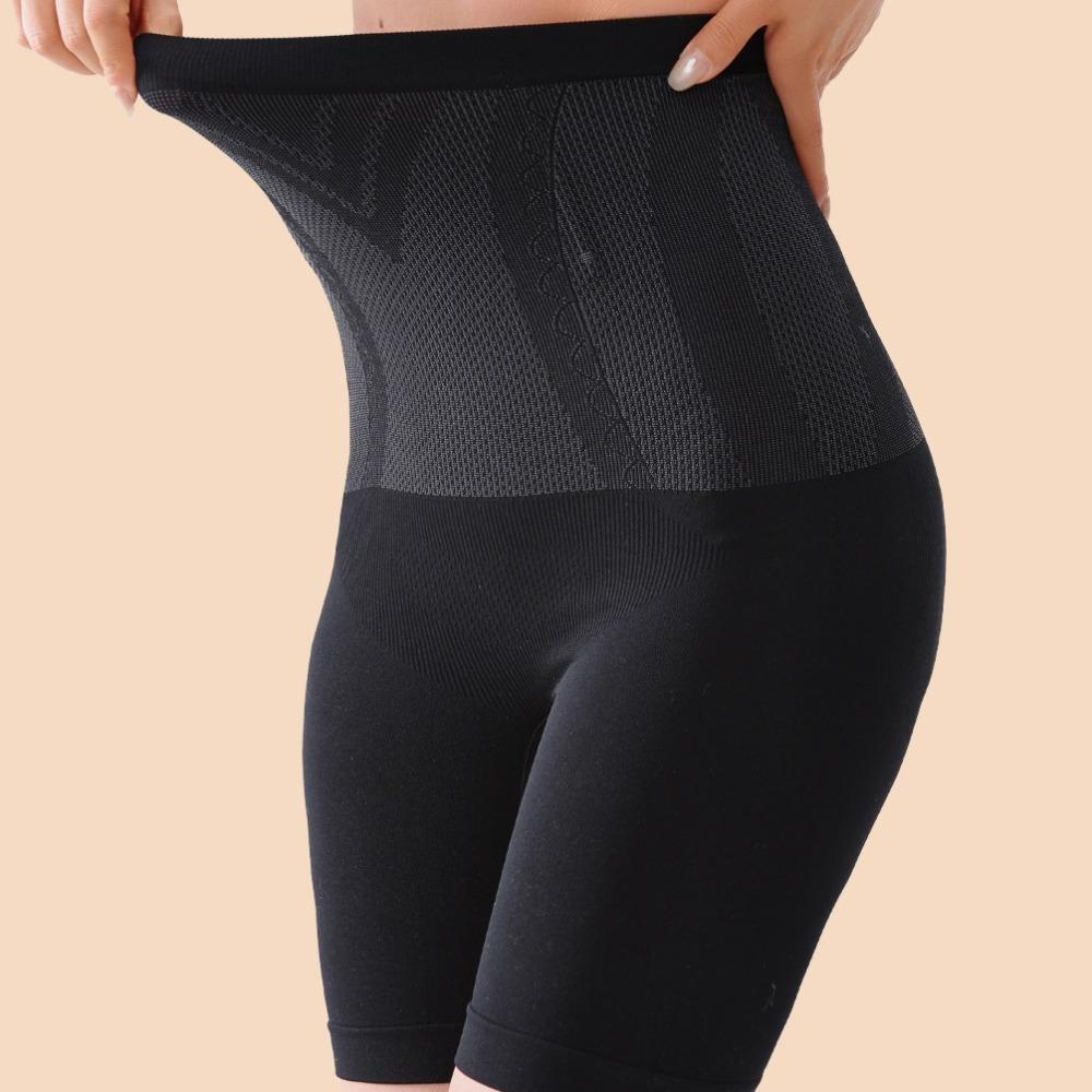 

Plus Size Women High Waist Seamless Shaping Pants, Solid Color Tummy Control Slim Leg Body Shaper, Fitness Sports Butt Lifter Shapewear M
