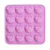 16 Cavity Pig Head Shape Silicone Mold Diy Fondant Soap Candy Chocolate Kitchen Mould Accessories Piggy Soap Cookies Cake Mold