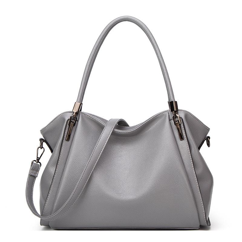 

Женская сумка осень и зима большая вместимость темперамент простая повседневная легкая многофункциональная мягкая кожа большая сумка