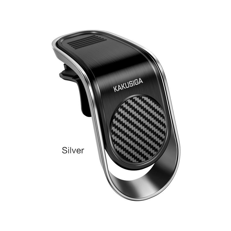 

Магнитный автомобильный держатель для телефона, зажим для воздуховода, крепление с вращением на 360 градусов, поддержка сотовых телефонов Xiaomi iPhone 14 Samsung, держатель для телефона в автомобиле серебряный