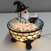 LED Halloween Ghost Night Light Battery Powered Cute Ghost Lamp Multi-Purpose Ghost Bathtub Accent Lamp for Home Bathroom Decor