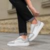 Fashion Men'S Casual Shoes Lightweight Unisex Walking Shoes Leather Outdoor Sports Shoes Non-Slip Breathable White Sneakers