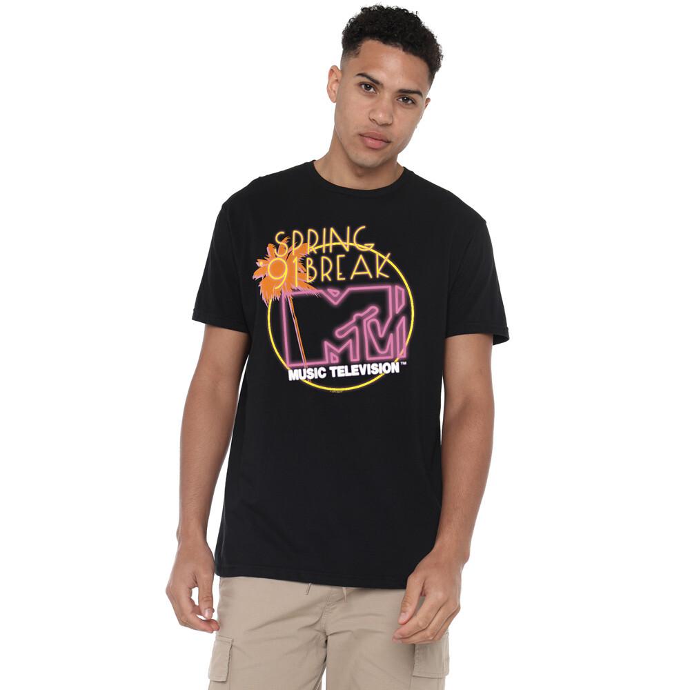 MTV Spring Break  91 Neon Sign T-Shirt S-2XL, Black Unisex T-Shirt S