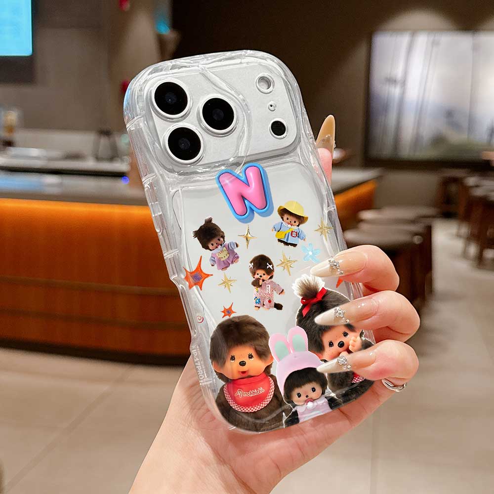 Ins Cute M-Monchhichis Phone Case For Samsung Galaxy A17 M16 A56 A36 A26 A16 A06 A35 A15 A54 A34 A24 A14 A04 A13 A73 A53 4G 5G