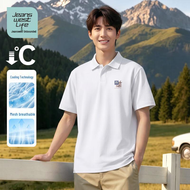 JEANSWEST LIFE Men s Cool Touch Casual Polo Shirt M