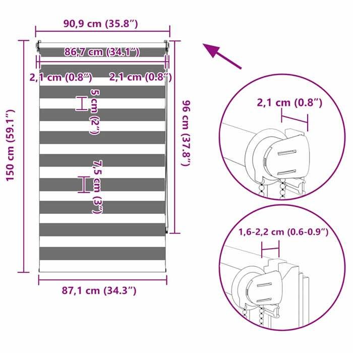 Light-filtering Roller Blind 90 X 150 Cm White 240206