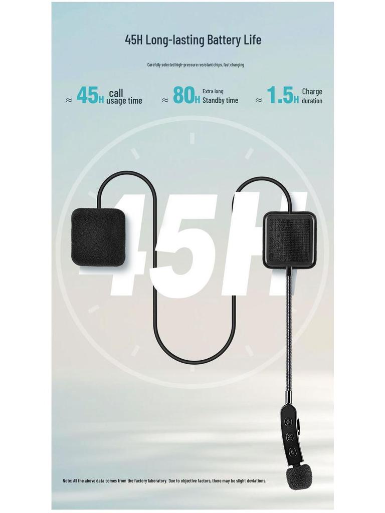 Bluetooth 5.3 Helmet Earphones: Waterproof, Noise-Cancelling, High-Volume Mic for Cross-Border Riding