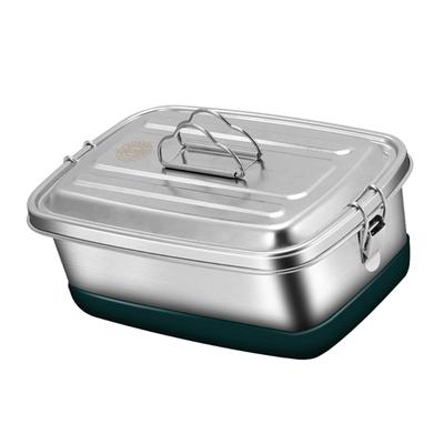 Stainless Steel Lunch Box Double Layer Bentos Box with Compartments Leak Proof Food Container for Adults and Kids