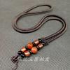 Handwoven Unisex Jade Pendant Necklace