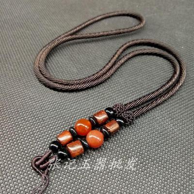 Handwoven Unisex Jade Pendant Necklace