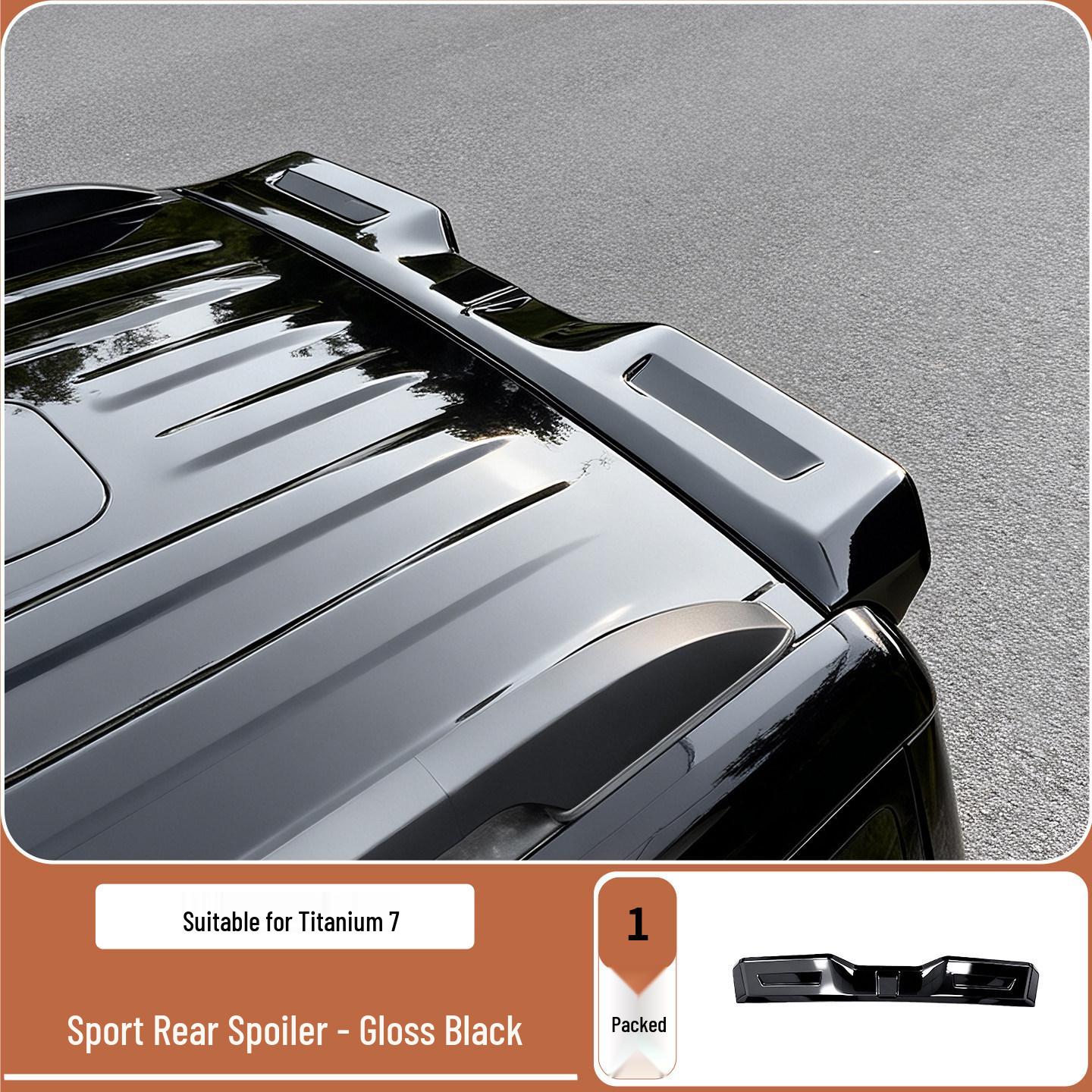 

BYD Leopard 7 Custom Body Kit: Sporty No-Drill Roof Spoiler & Black Warrior Rear Diffuser