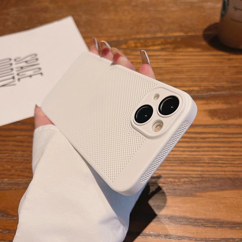 PC Full Coverage Phone Case With Ventilation Holes IPhone 17 Pro Max 16 15 14 13 12 11 Xs XR X Shockproof Slim Design
