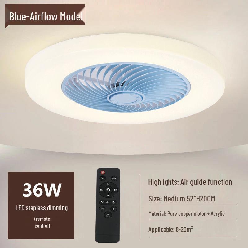 Ultra-thin Silent Ceiling Fan Light: Modern Invisible Chandelier for Bedroom, Living, and Dining Rooms