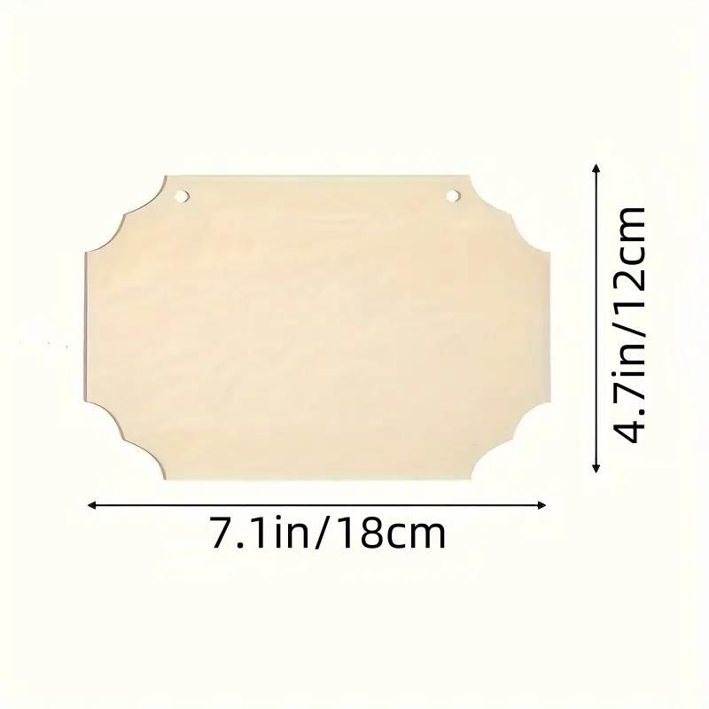 Wooden Blank Hanging Sign, Create DIY Handmade Painting Craft, Writing and Home, Room Decoration, Suitable for Various Occasions