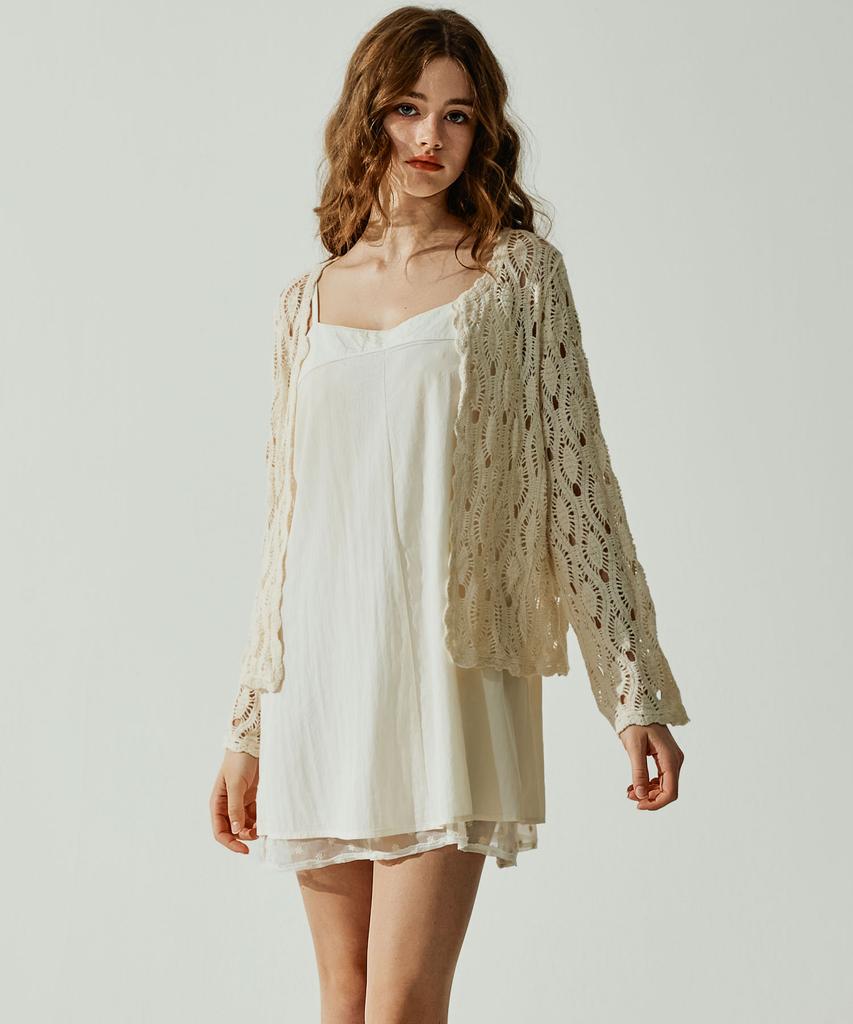 VIKINI VENDER Tahir Crochet Cover-Up Cardigan
