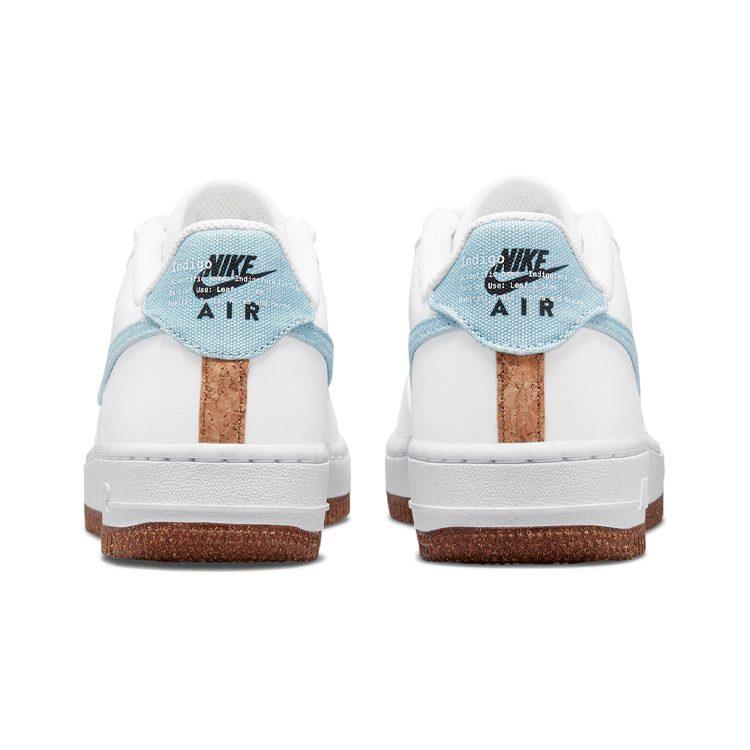 Nike Air Force 1 Low LV8 Indigo Canvas Cork White GS DA3093-100