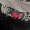 Universal PU Waist Belt with Heart Buckle for Fashion Enthusiasts Jeans Skirt