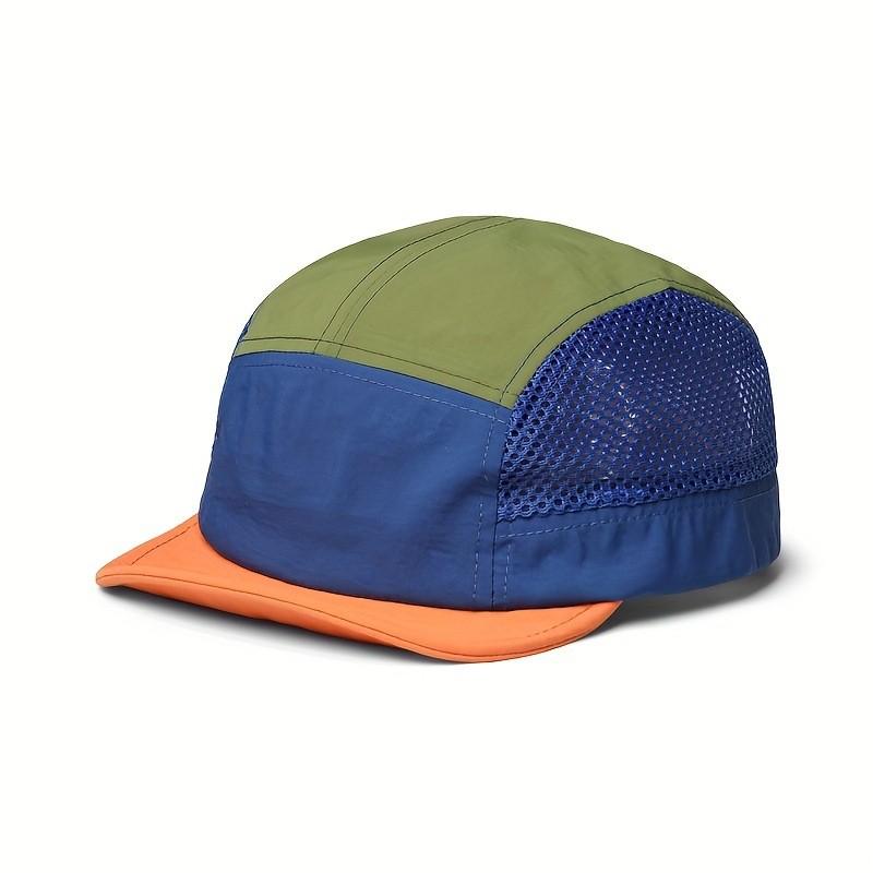 

Colorful Contrast Panel Baseball Cap With Sunshade And Lightweight Design For Outdoor Activities зелёный