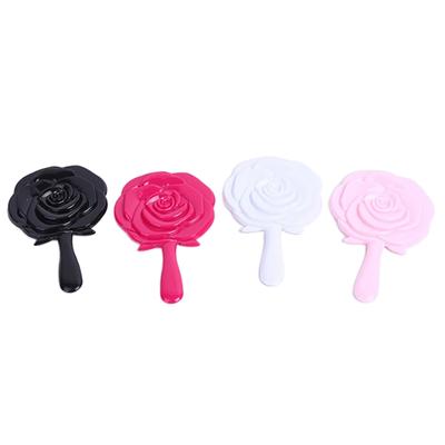 Specchio da toeletta portatile Specchio per trucco Vintage Rosa Specchietto a mano Specchietto tascabile Specchio compatto da toeletta per trucco per donne