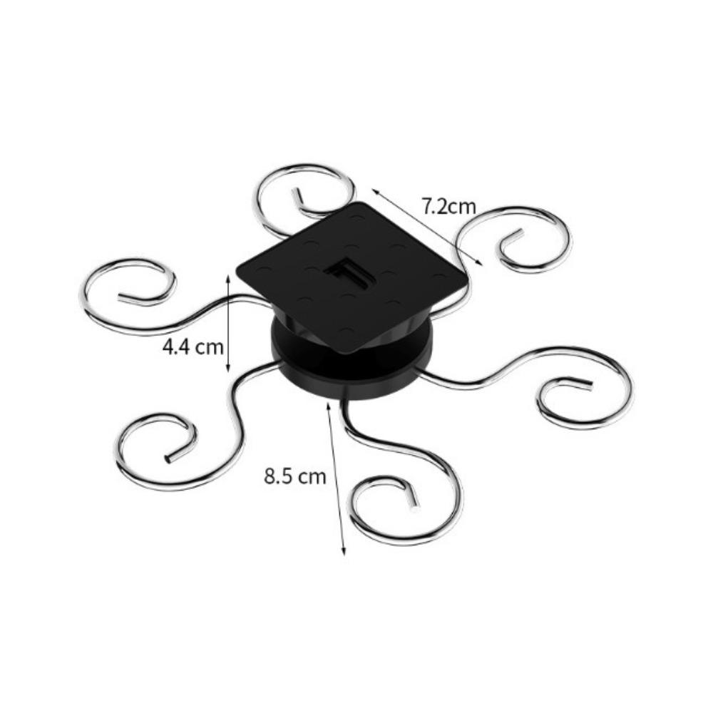 1 Stück Drehbarer Küchen-Weinregalhalter mit Metallhaken Abnehmbar Leicht zu Reinigen Platzsparend Barzubehör Organizer Küche