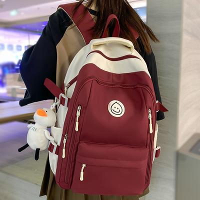 Women's Handbag and Backpack Fashion Lady Cute Female Travel Teenage College Backpack Trendy Girl Kawaii Nylon Leisure  Laptop Student Book Bag