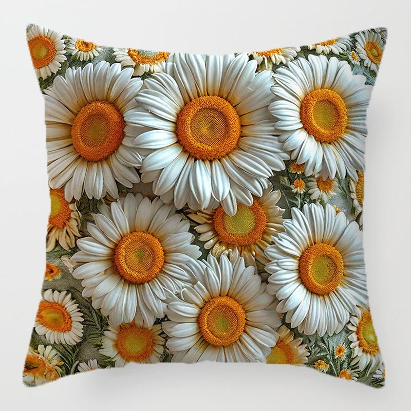 

1 шт. Новый чехол для подушки 3D вышивка-стиль цветочный наволочка цифровая печать чехол для диванной подушки 45*45cm