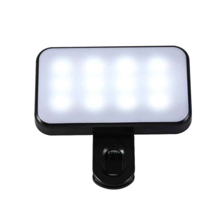 Selfie Fill Light Rechargeable 3 Color Temperature Clip On For Phone, Laptop, Tablet Meeting