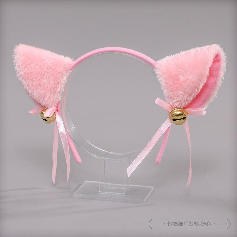 A factory-priced cute olita hairpin plush animal headdress handmade bell cat ear headband