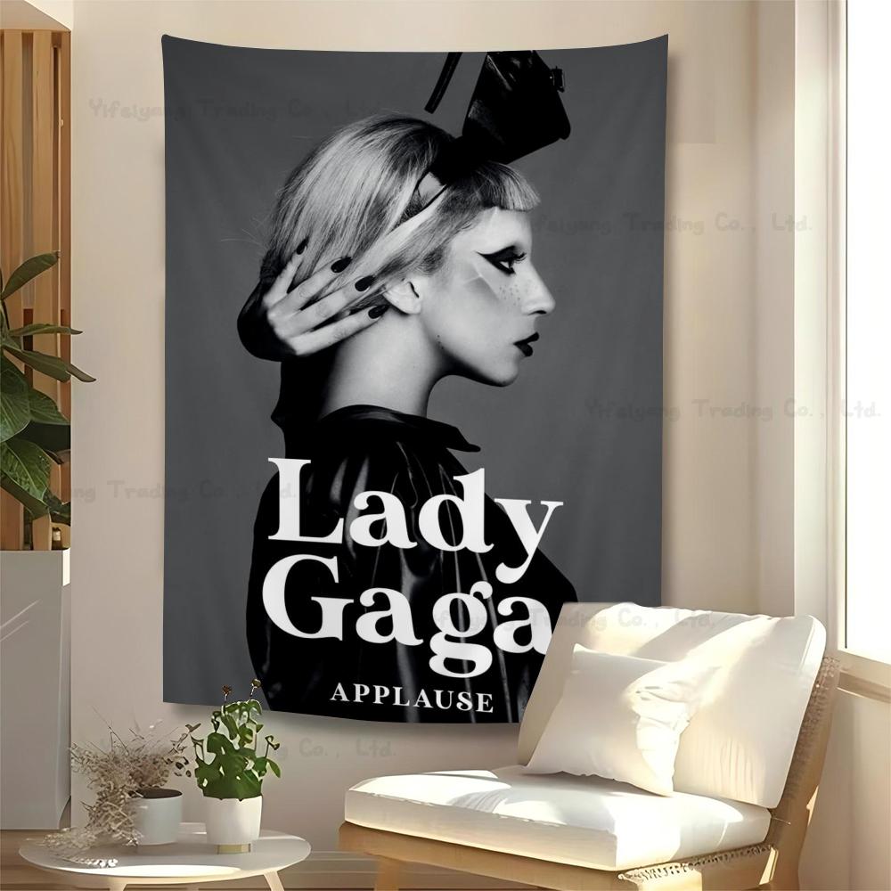 Lady Gaga Cantante Arazzo Colorato da Appendere alla Parete Arazzi Murali Bohemien Decorazione Artistica Murale Mandala
