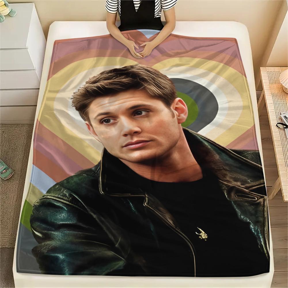 1 st Dean Winchester Tryck Flanellfilt, Högkvalitativ Alla Årstider, Heminredning, Värme och Komfort, Perfekt för Julklappar