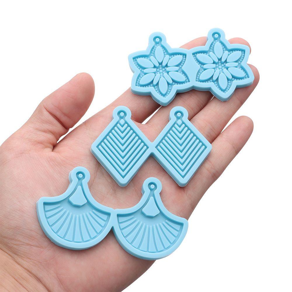 Jewelry Casting Mould Silicone Earrings Mold Epoxy Resin Mold Ear Studs Keychain Pendant