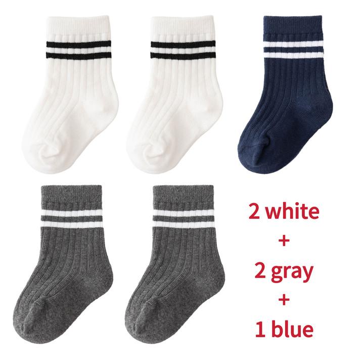

5 Pairs/lot Children Boys Sports Socks Cotton Soft Short Tube Socks For Infant Babys Boys 0-5Y Kid Boys Striped Socks Of 5 Color S for 0-1 years